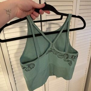 Athleta Crop Top Crossback Flower Pattern Medium